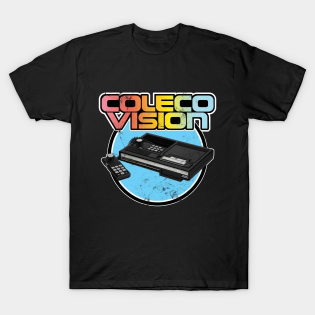 Colecovision Retro Home Gaming System 80's Vintage Distressed Look T-Shirt by Joaddo